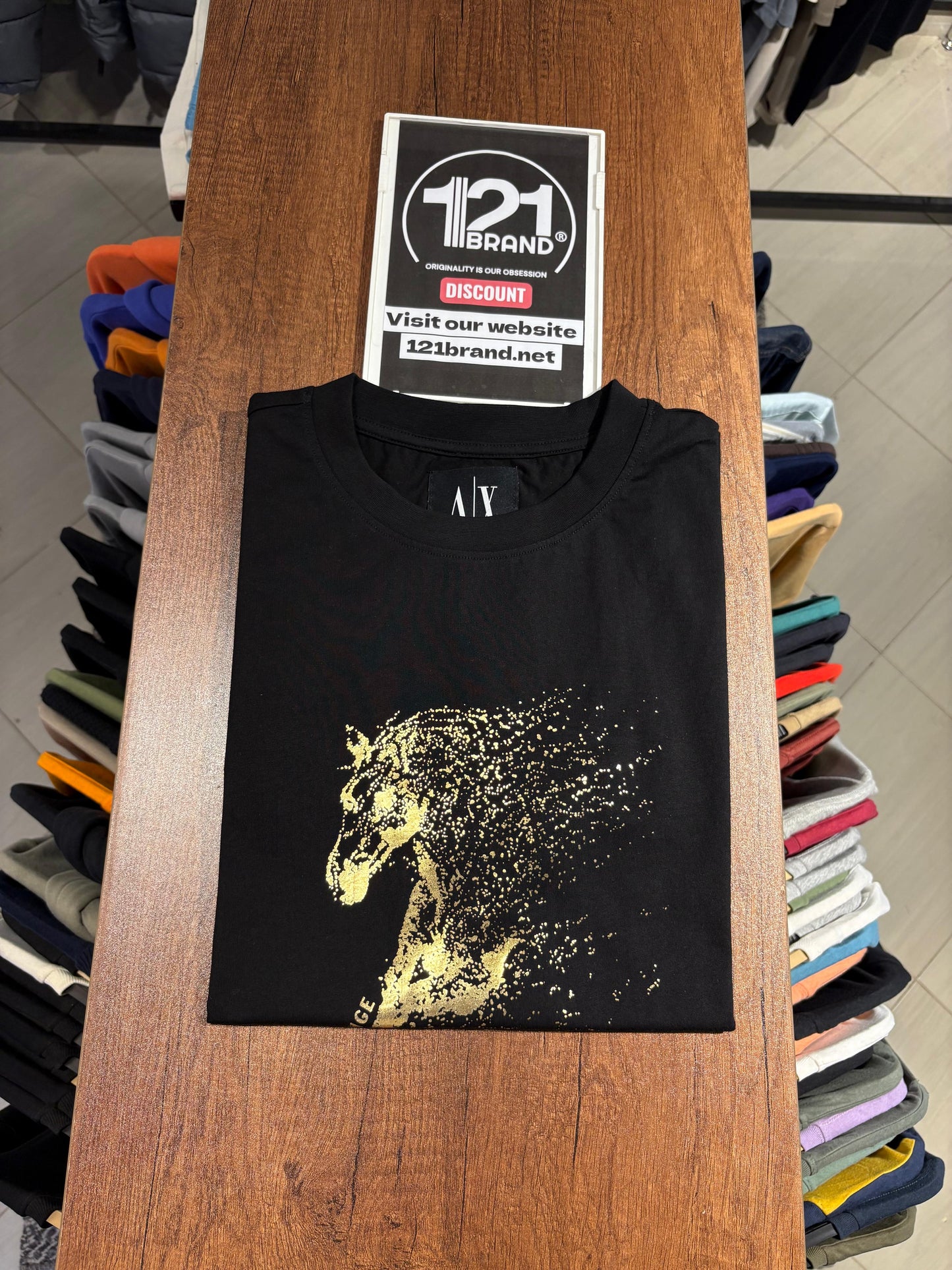 Armani Exchange short sleeve central logo t-shirt