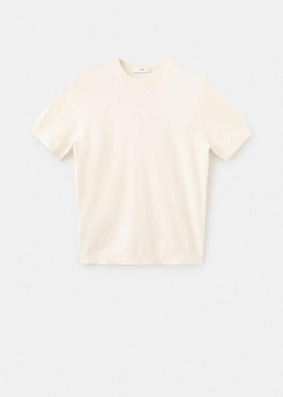 MANGO Knit cotton T-shirt
