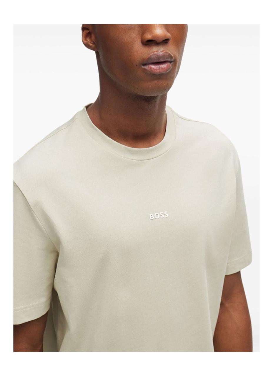 BOSS Stretch-cotton T-shirt with logo detail