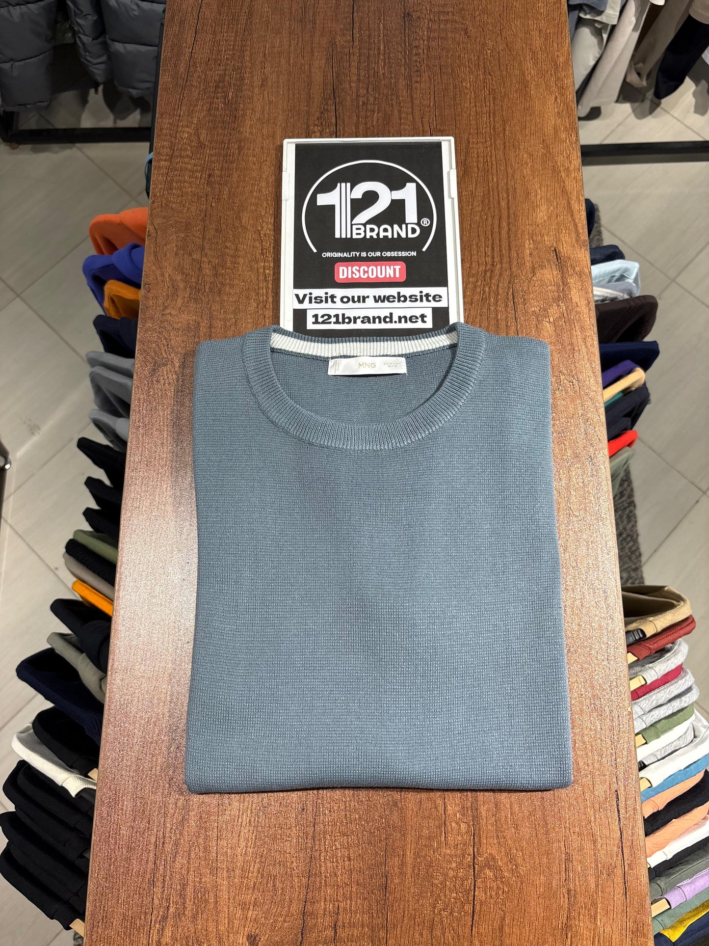 MANGO Knit cotton T-shirt