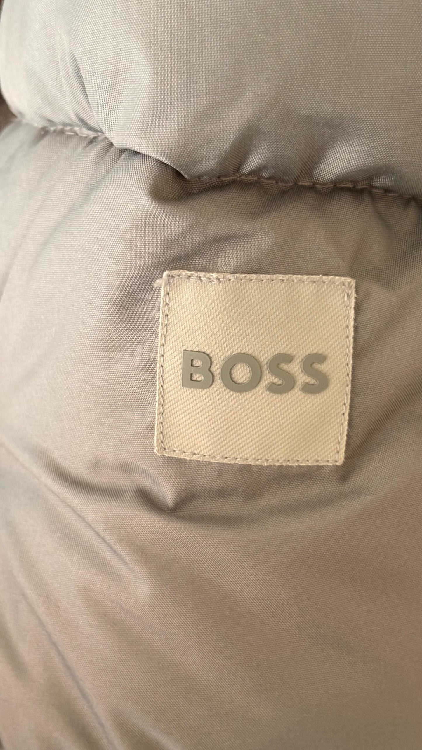 BOSS Water Repellent Hooded Puffer Jacket Men's Logo Patch