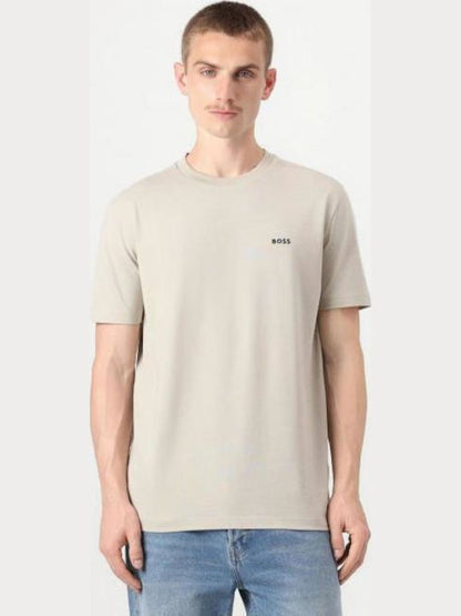 BOSS Stretch-cotton T-shirt with logo detail