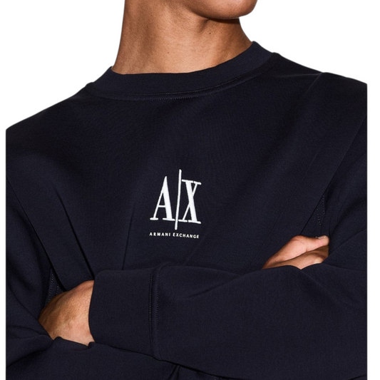 Armani Exchange Crewneck Sweatshirt With Embroidered Logo XM000368AF10818UB101-NVY