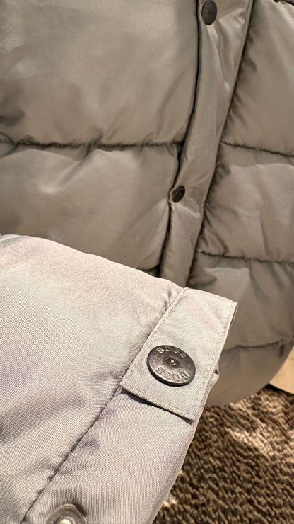 BOSS Water Repellent Hooded Puffer Jacket Men's Logo Patch