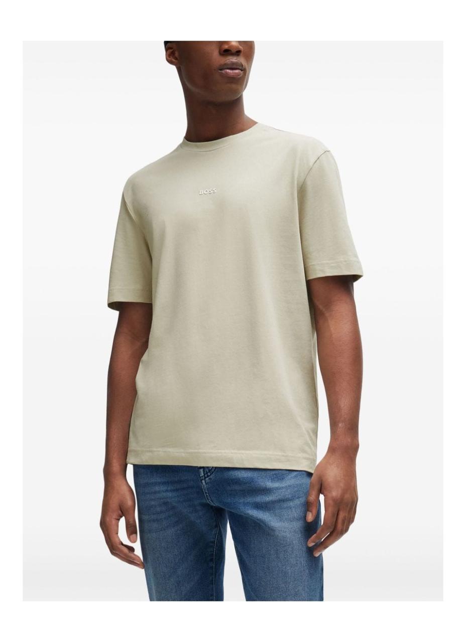BOSS Stretch-cotton T-shirt with logo detail