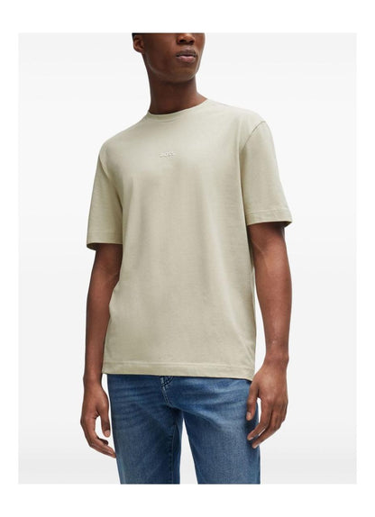 BOSS Stretch-cotton T-shirt with logo detail