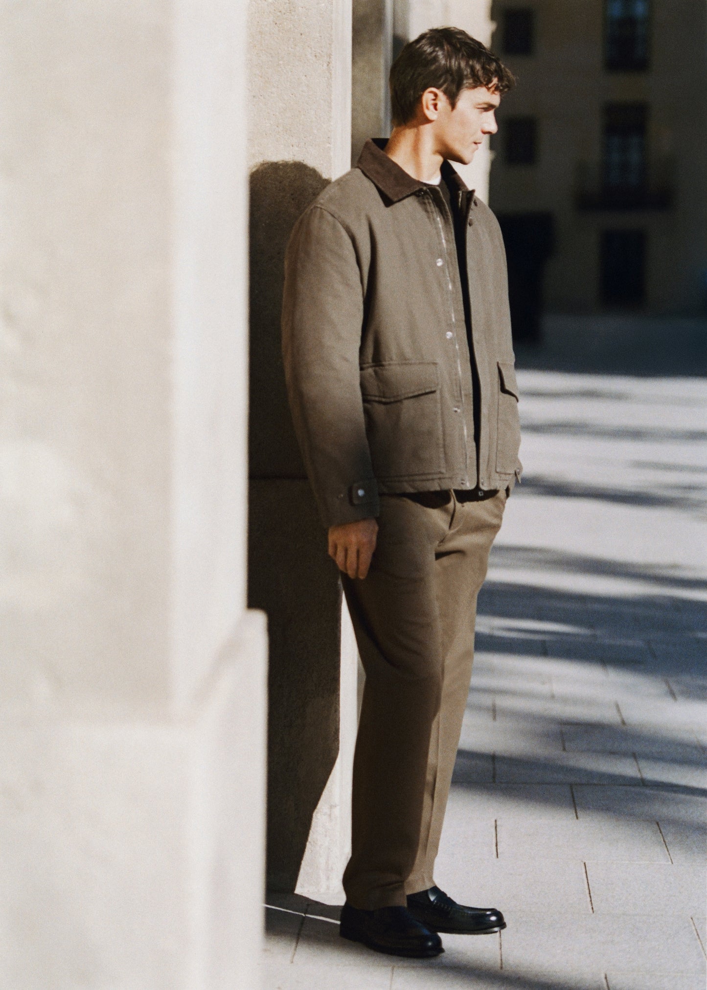 Mango Regular-fit cotton trousers