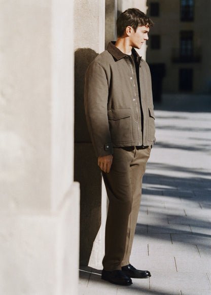 Mango Regular-fit cotton trousers