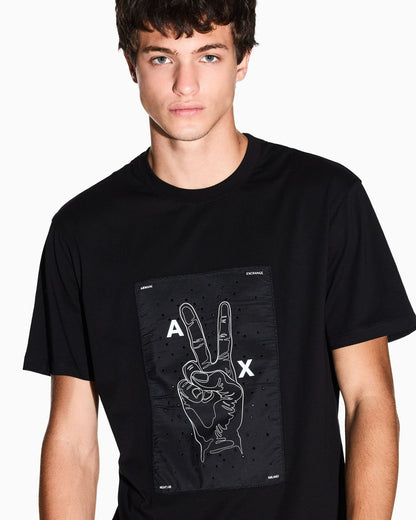 Armani Exchange short sleeve central logo t-shirt