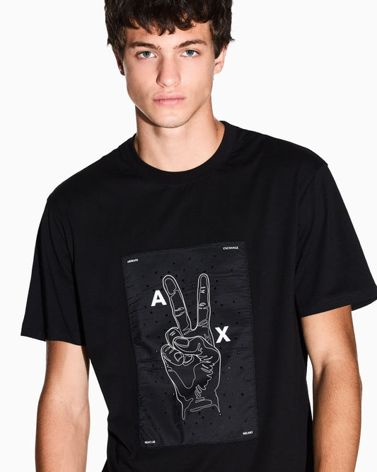 Armani Exchange short sleeve central logo t-shirt