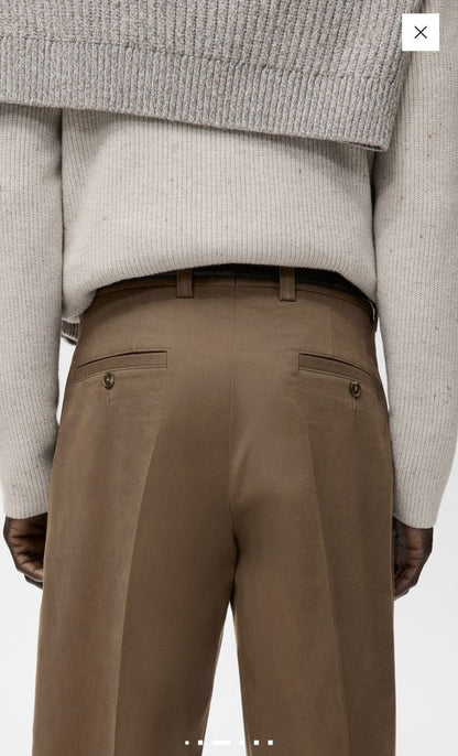 Mango Regular-fit cotton trousers