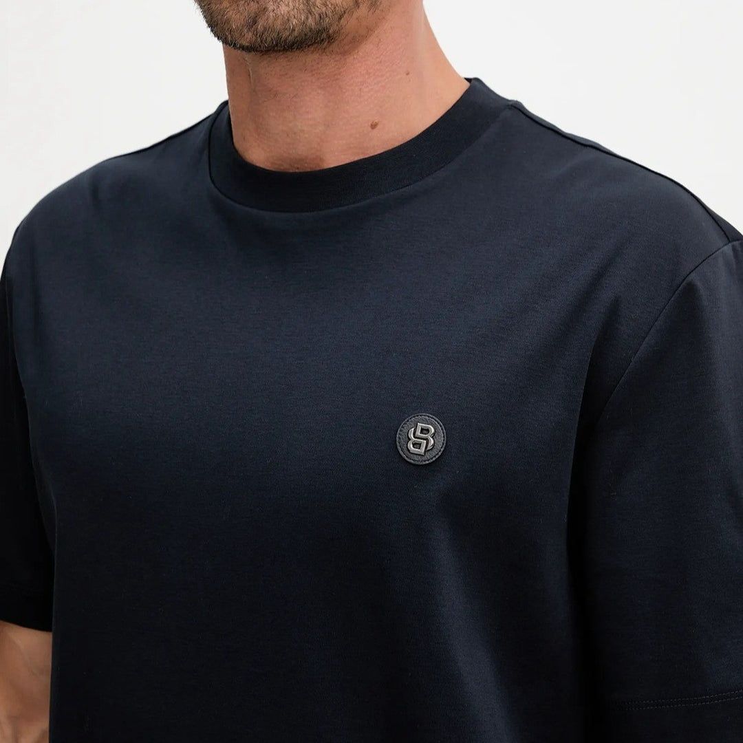 BOSS  

Mercerised-cotton T-shirt with Double B monogram