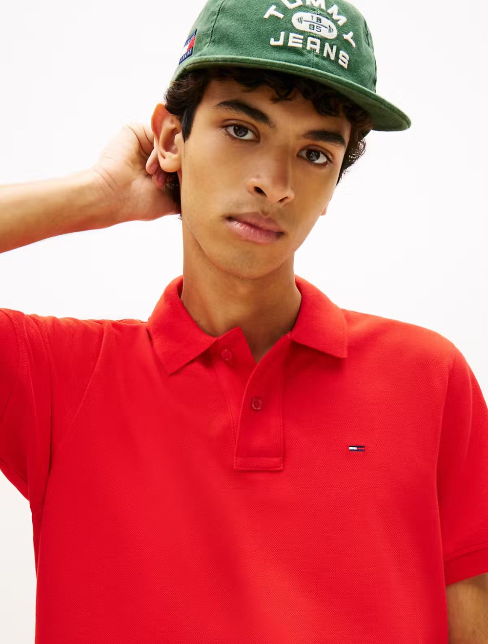 Tommy Jeans Essential Regular Fit Polo - Red