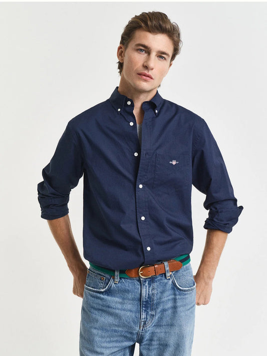 GANT MAN NAVY BLUE REGULAR FIT OXFORD SHIRT