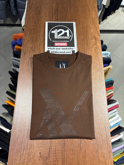 ARMANI EXCHANGE
Regular Fit T-Shirt mit Label-Print in schlamm