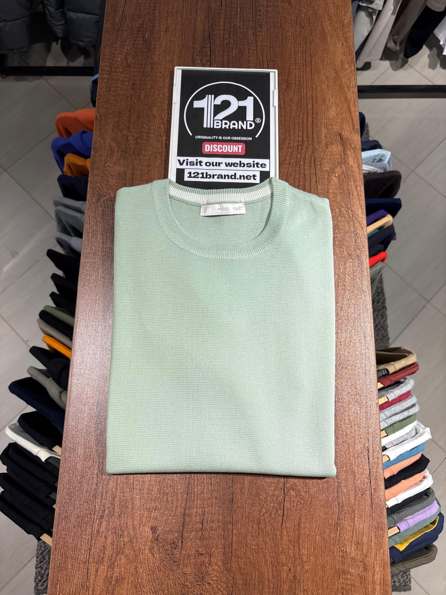 MANGO Knit cotton T-shirt