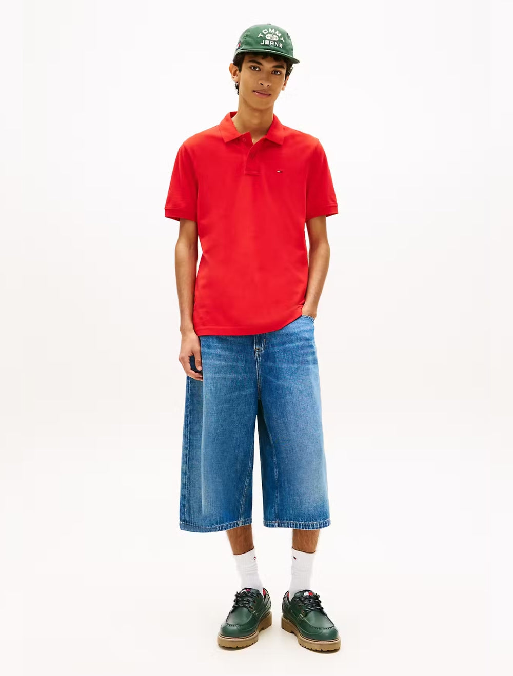 Tommy Jeans Essential Regular Fit Polo - Red