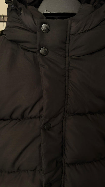 BOSS Water Repellent Hooded Puffer Jacket Men's Logo Patch