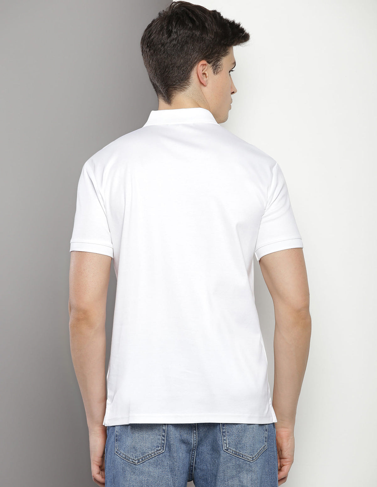 Calvin Klein White Cotton Regular
Fit Polo T-Shirt