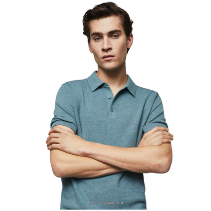 MANGO Structured fine-knit polo shirt