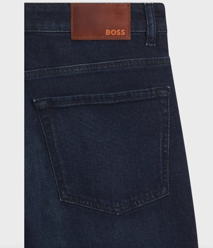 BOSS Maine regular-fit jeans in blue comfort-stretch denim