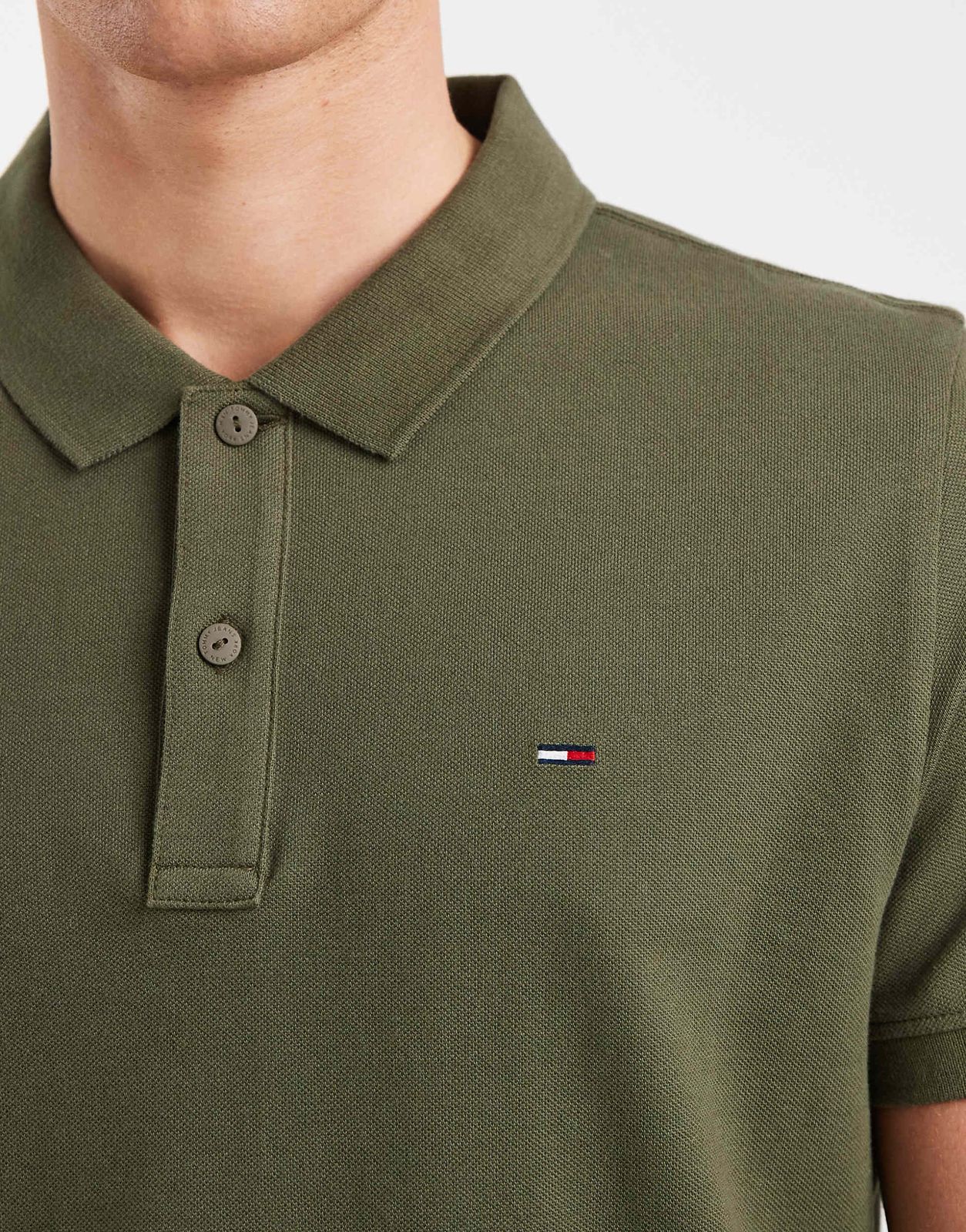 Tommy Jeans Mens Tommy Flag Slim Fit Pique Polo Shirt