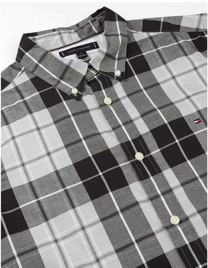 Tommy Hilfiger Mens Grey Checks Shirt