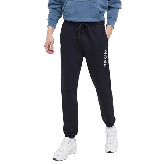 Hollister Fleece-RELAXED Jogger Black