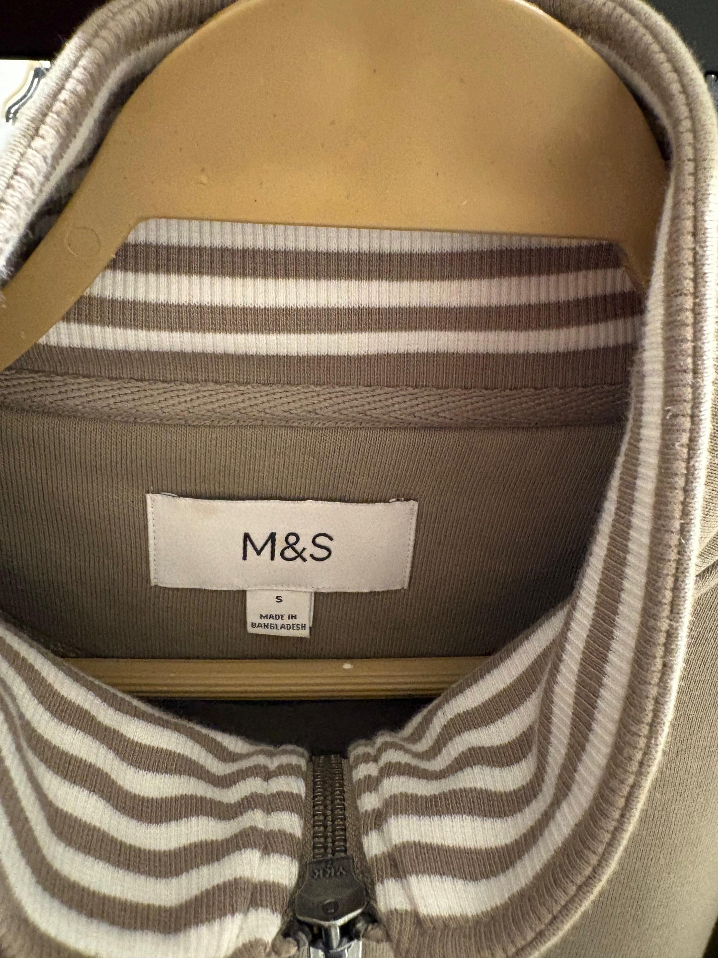 Marks & Spencer Cotton Rich Zip Up Funnel Neck Jacket