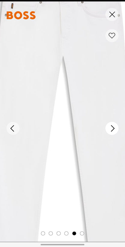 Maine regular-fit jeans in white soft-motion denim