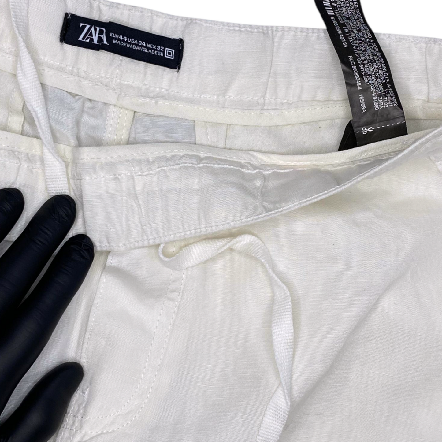 ZARA Regular fit pants made of linen fabric