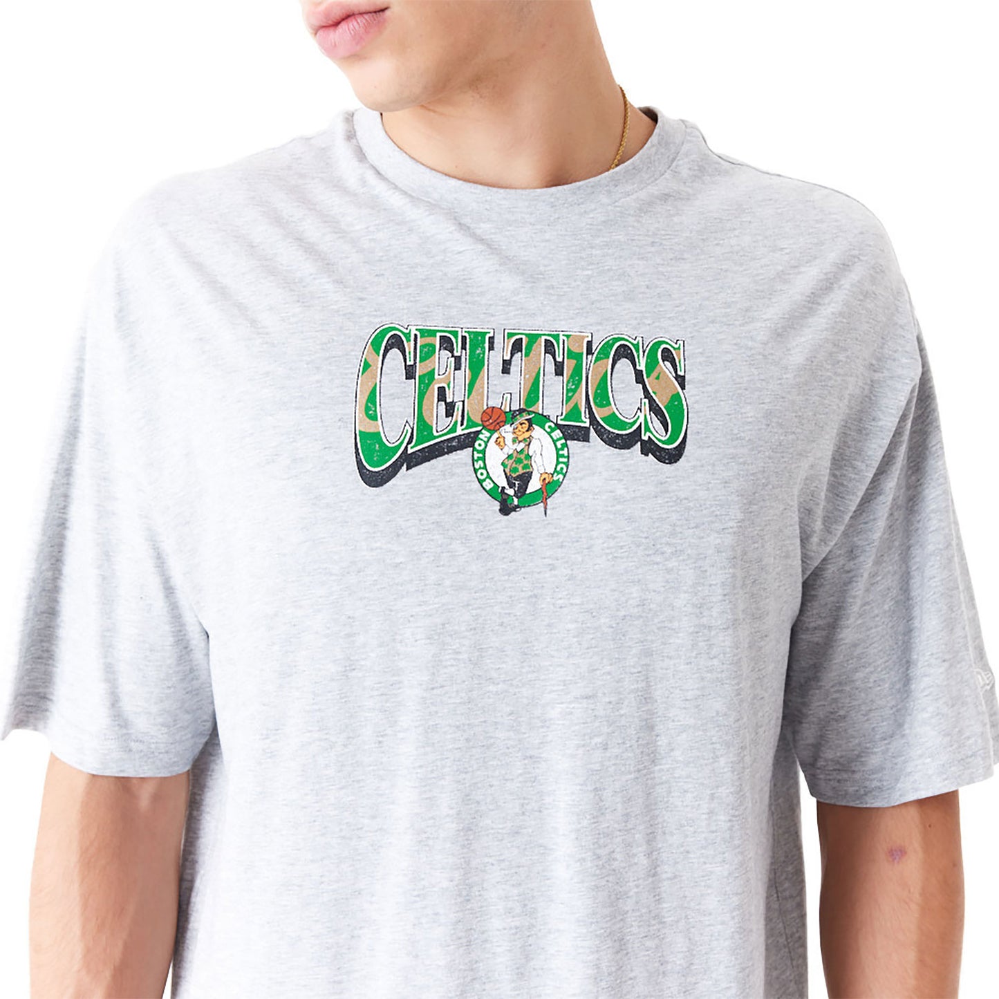 NEW ERA BOSTON CELTICS NBA CHAMPIONSHIP GREY OVERSIZED T-SHIRT