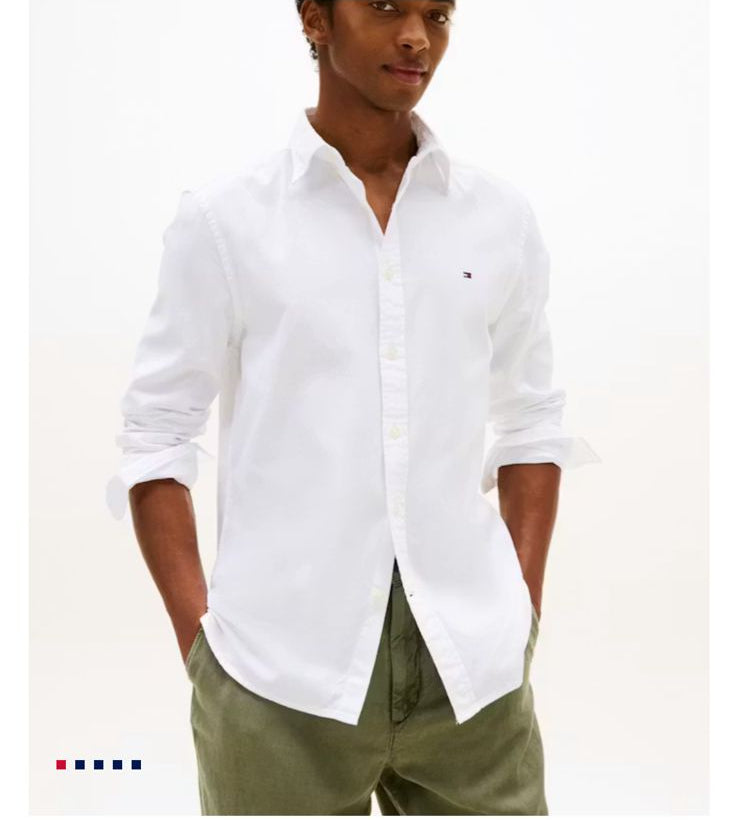 TOMMY HILFIGER
Mens Core Flex Poplin Rf Shirt In White