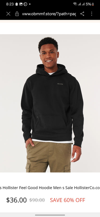 HOLLISTER  HOODED With Zipper Pocket