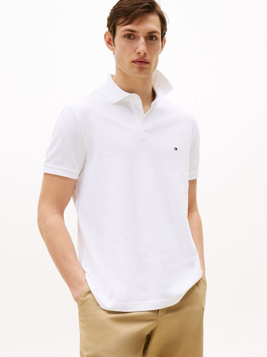 Tommy Hilfiger White Regular Fit 1985 Regular Fit Pique Polo Shirt