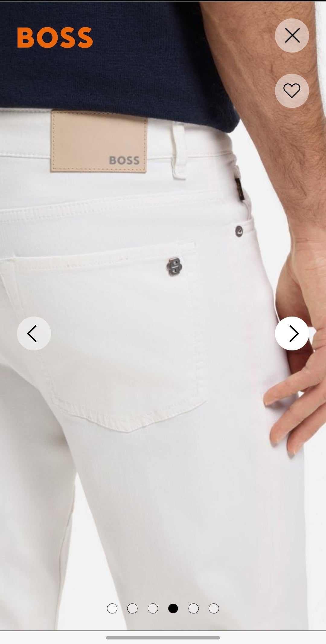 Maine regular-fit jeans in white soft-motion denim