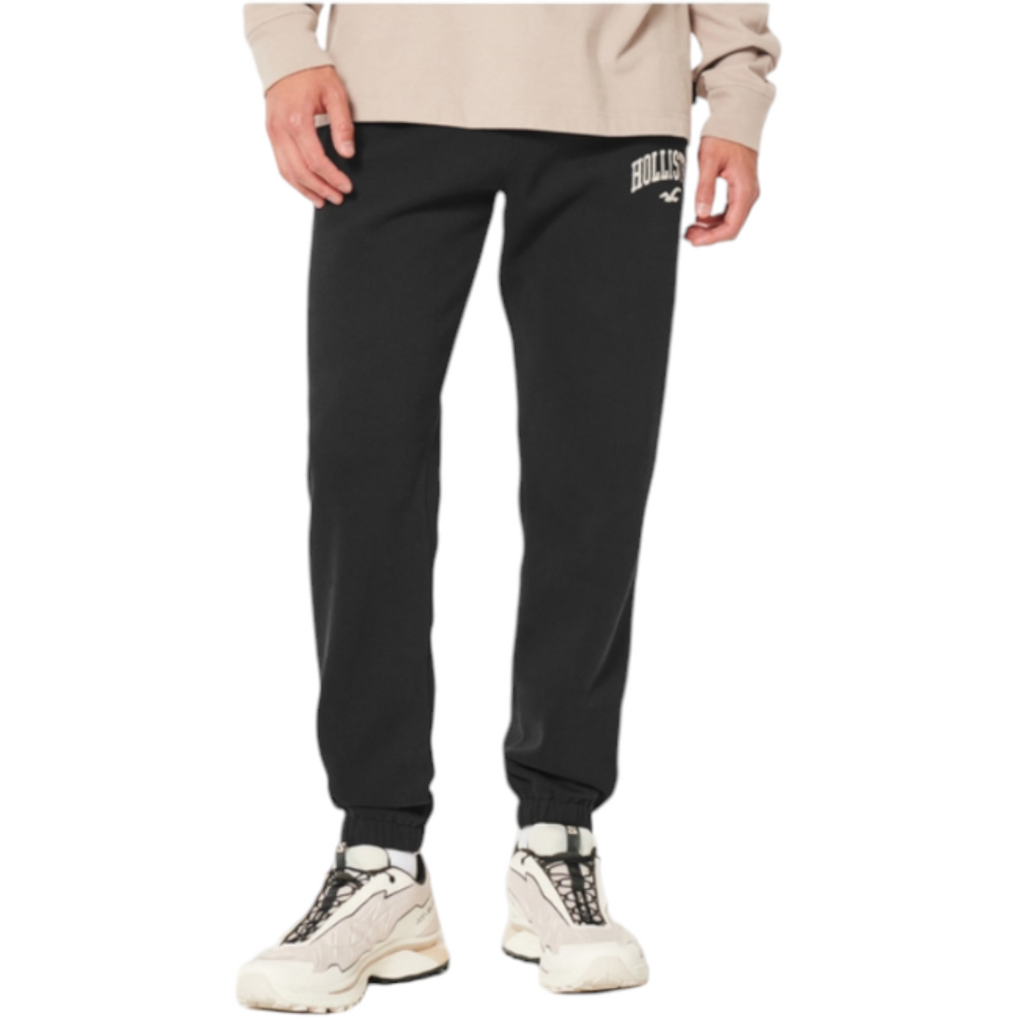 HOLLISTER Tapered Trousers in Black