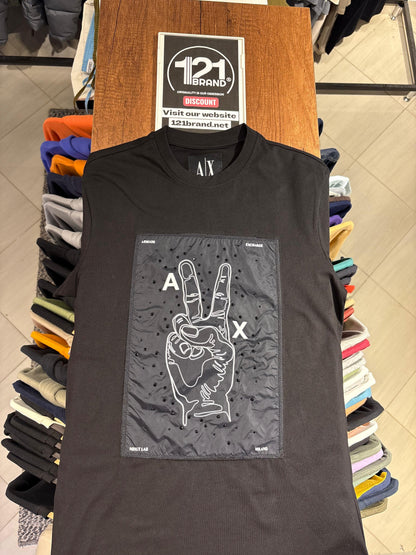 Armani Exchange short sleeve central logo t-shirt