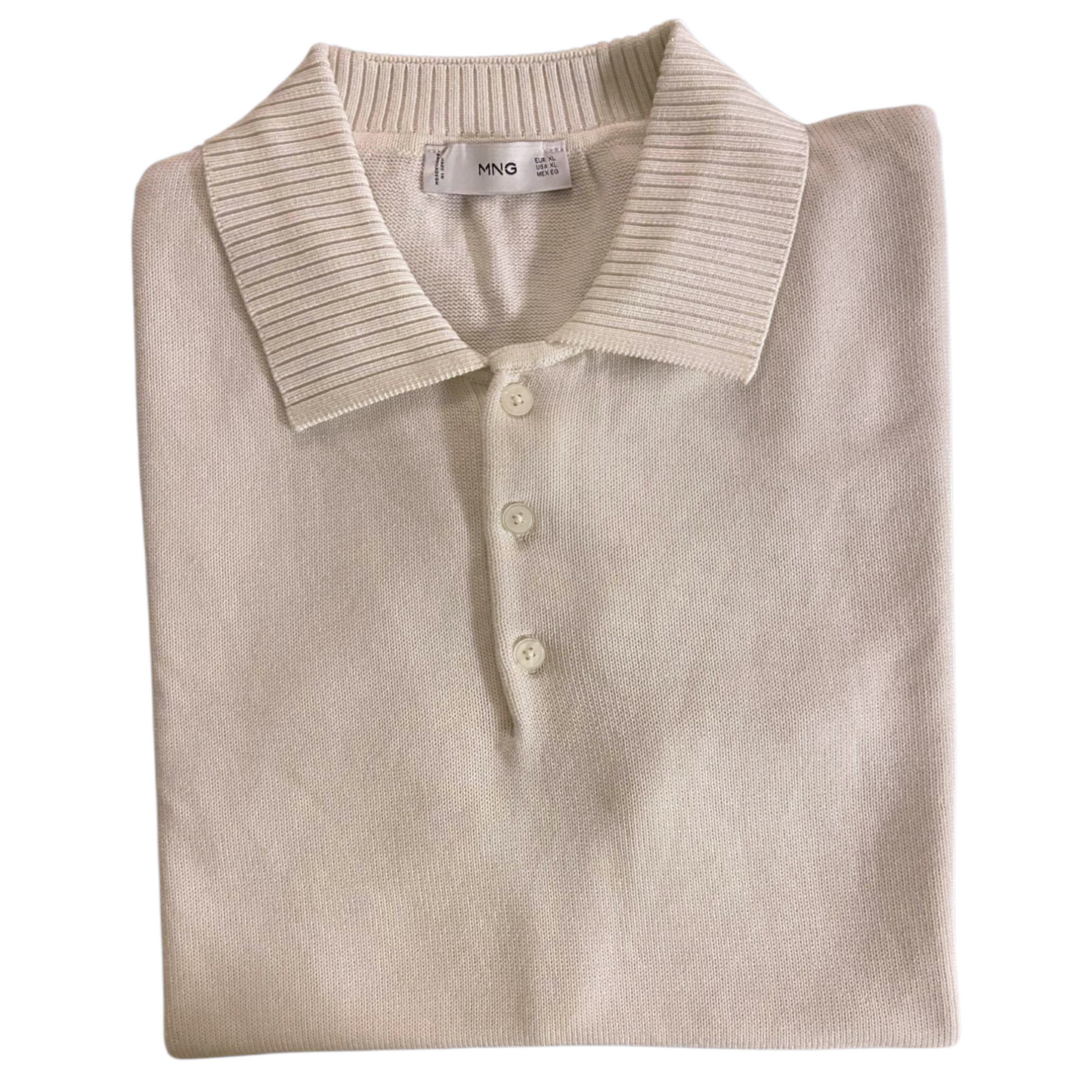 MANGO Structured fine-knit polo shirt