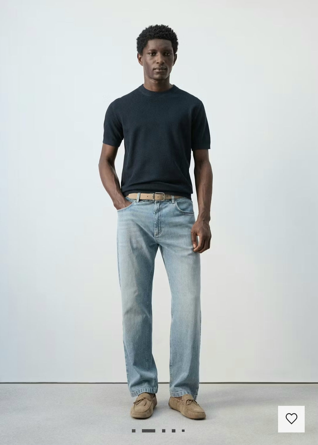 MANGO Knit cotton T-shirt