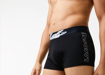 Men's Lacoste Crocodile Print Trunk Three-pack