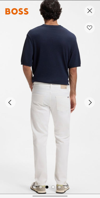 Maine regular-fit jeans in white soft-motion denim