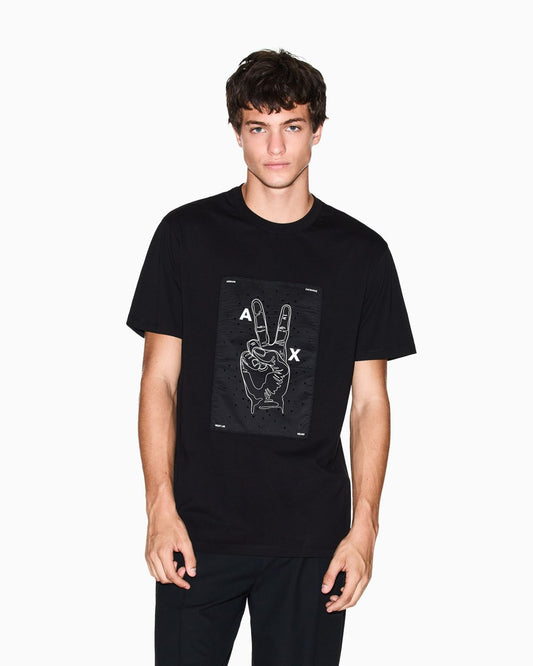 Armani Exchange short sleeve central logo t-shirt