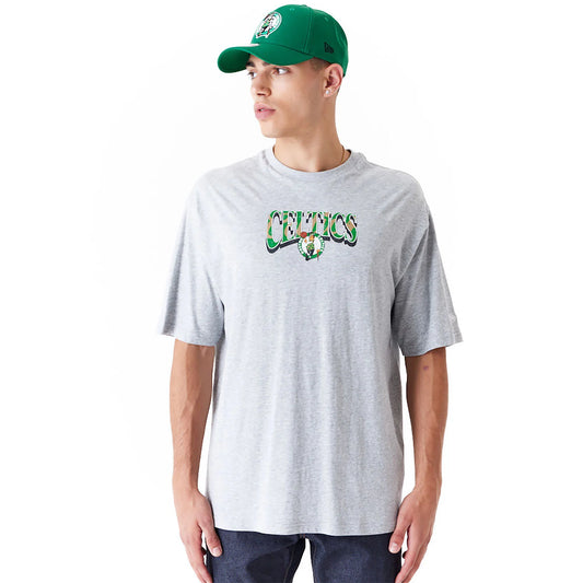 NEW ERA BOSTON CELTICS NBA CHAMPIONSHIP GREY OVERSIZED T-SHIRT