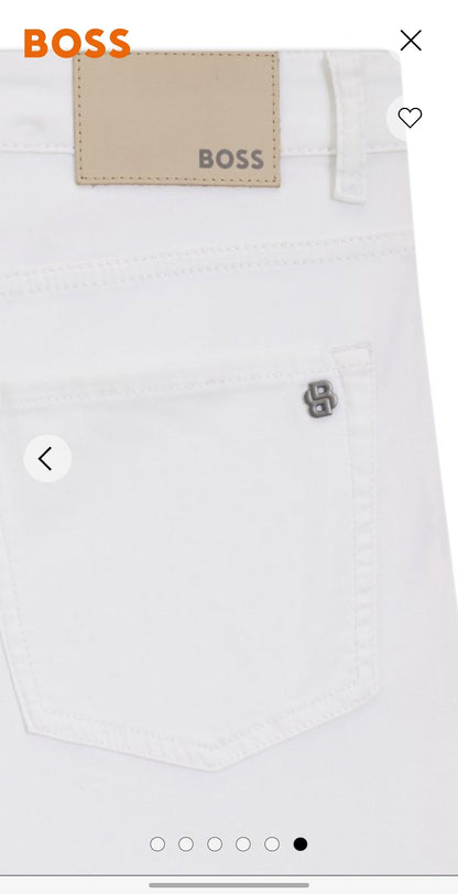 Maine regular-fit jeans in white soft-motion denim